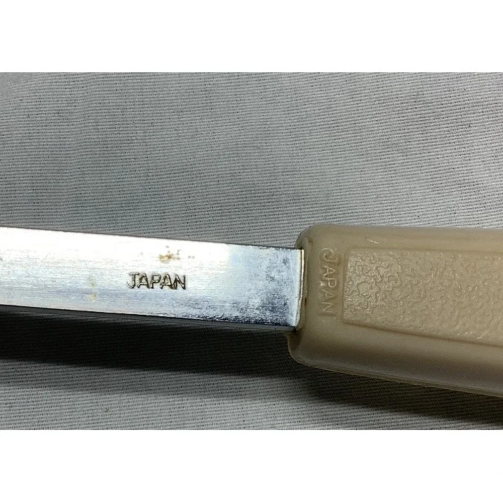 Vintage Slotted Spoon  Wheat Patterned Handle Japan 11.5